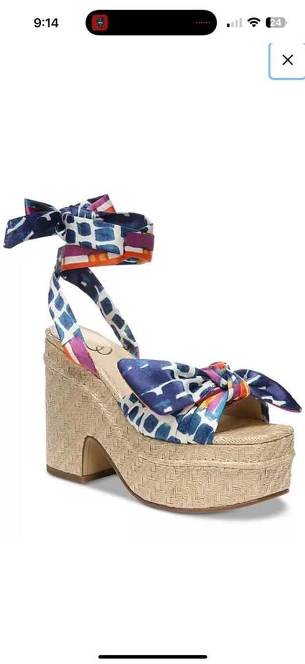 Sam Edelman Platform Espadrille Sandals with Colorful Print